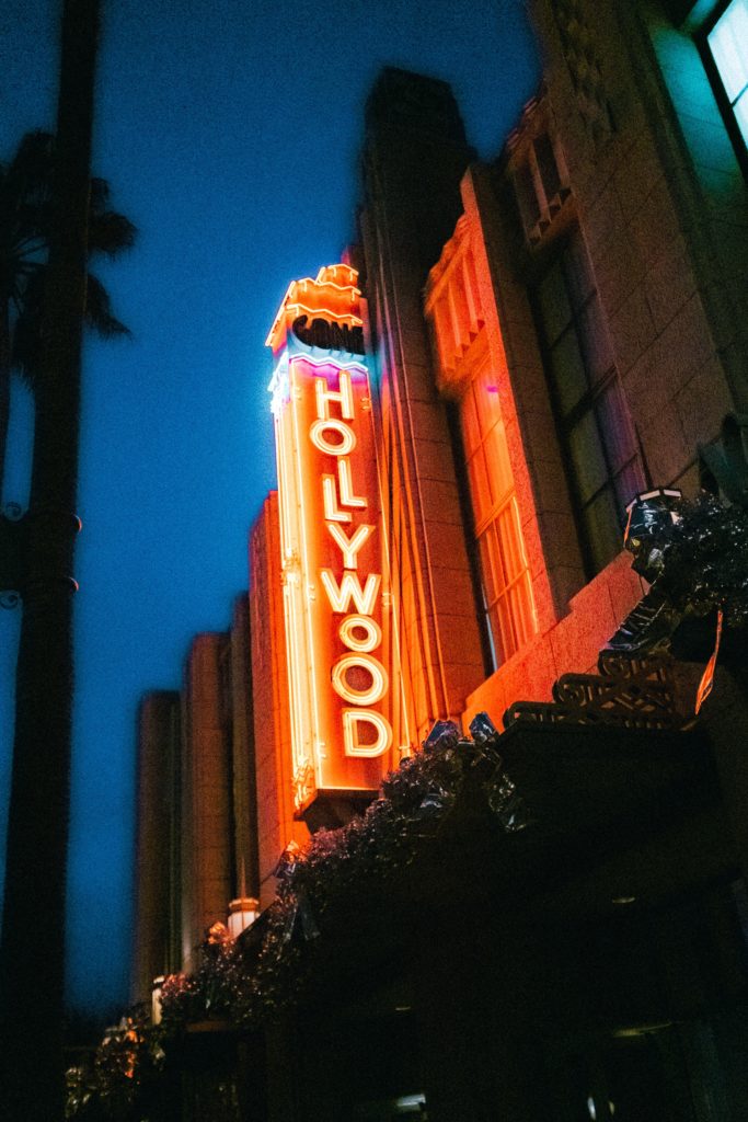Hollywood in neon
