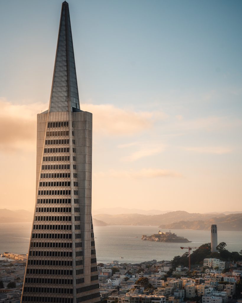 Coit Tower, Alcatraz, Transamerica Pyramid, San Francisco Bay