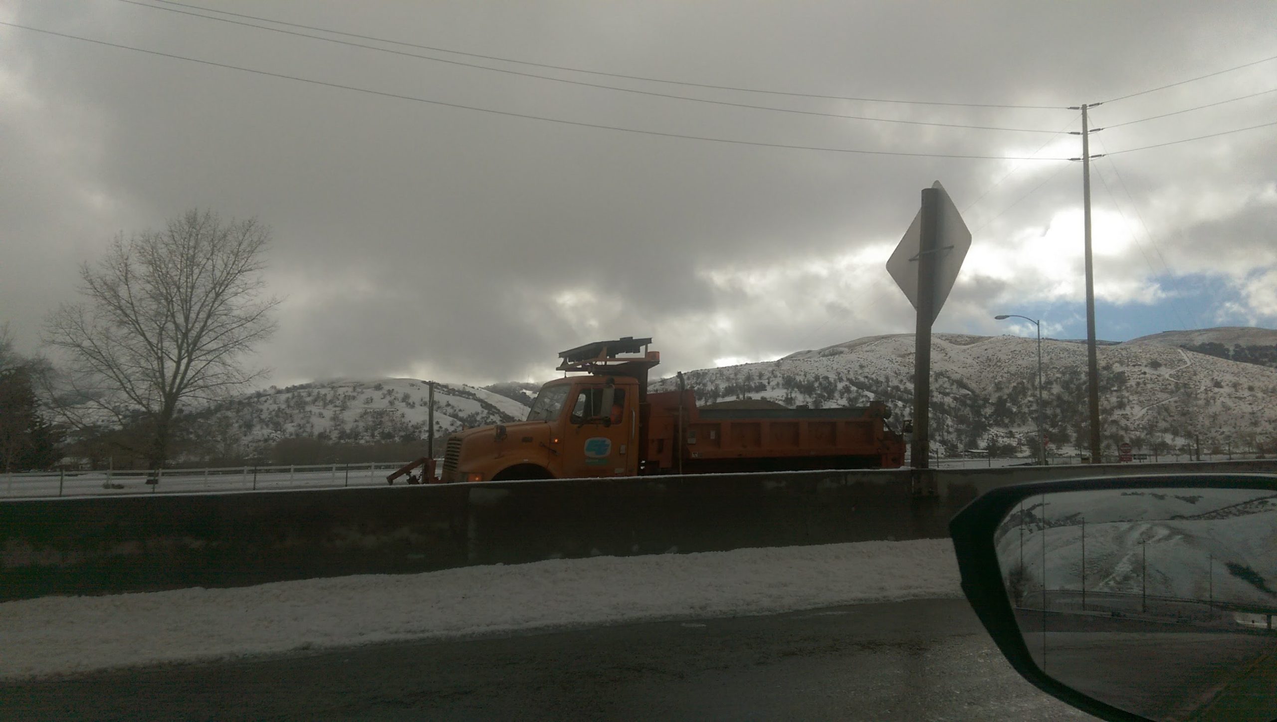 Snow in the Grapevine (I5 Freeway) outside of LA County