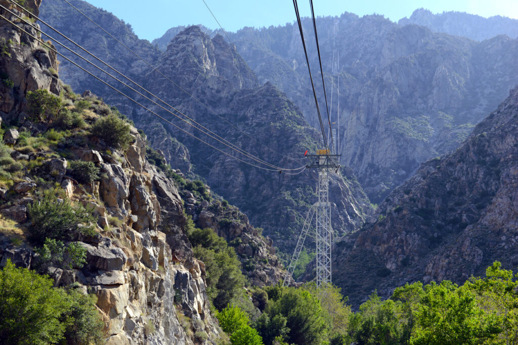 Palm Springs Aerial Tram going up Mount Jacinto