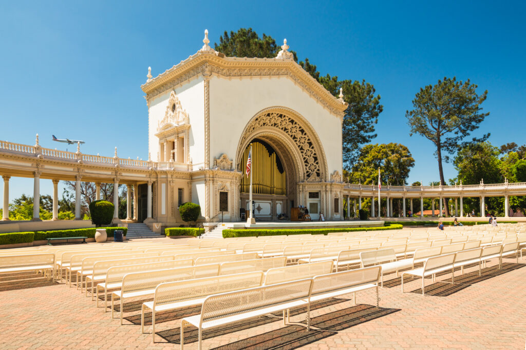 Spreckels Organ Pavilion in Balboa Park, San Diego