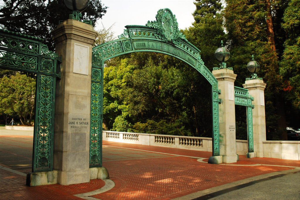 Sather Gate on campus at UC Berkeley