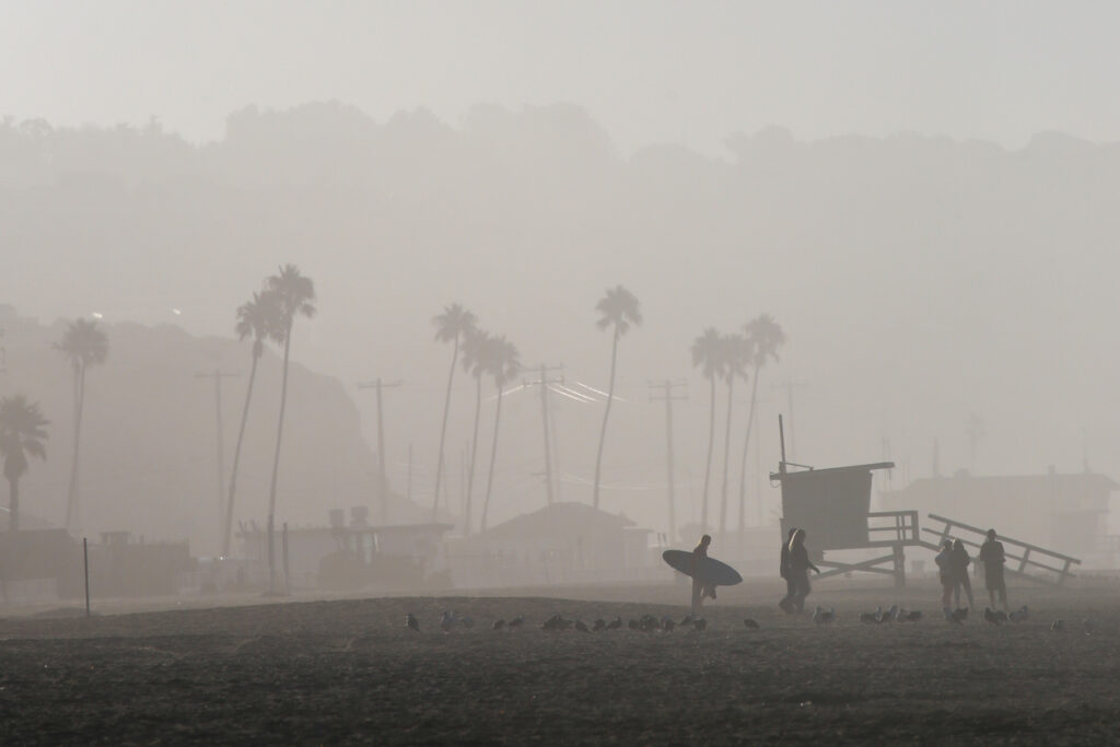 June Gloom fog along the Southern California coast